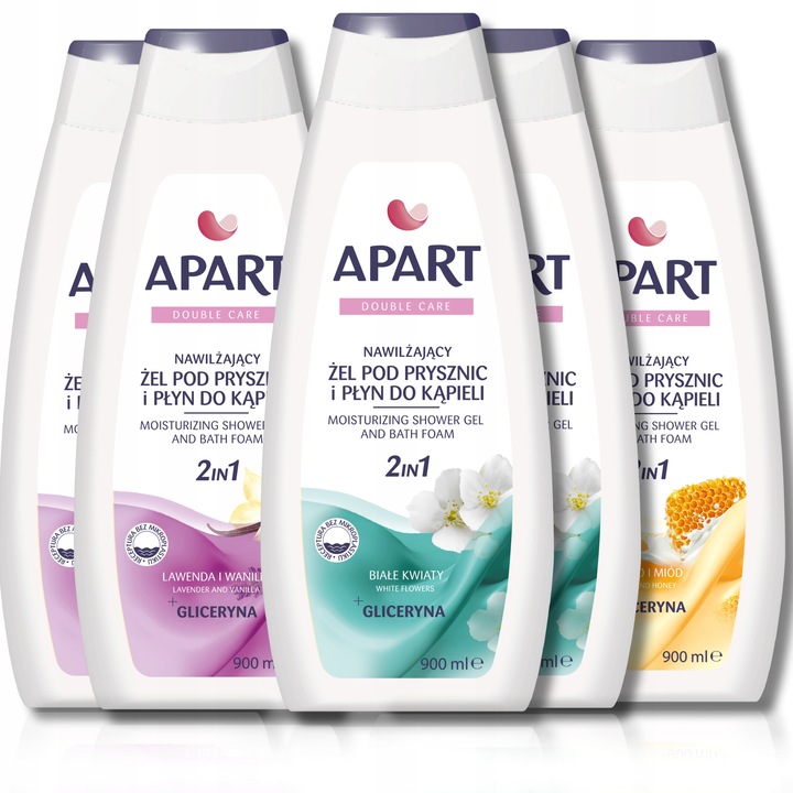 Apart nawilżający żel pod prysznic i Płyn do kąpieli 2w1 MIX Zestaw