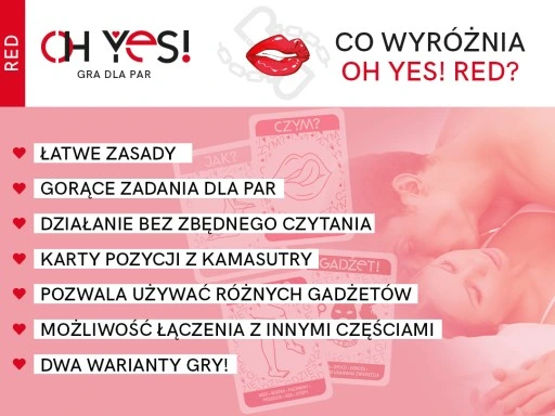 GRA DLA PAR wyzwania dla par OH YES! RED erotyczna PREZENT na Walentynki
