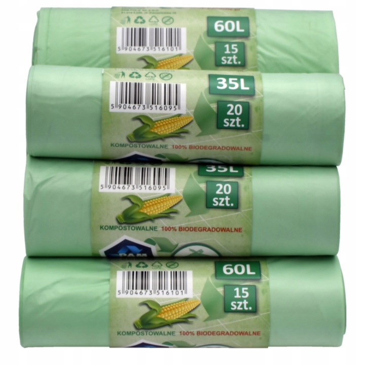 WORKI NA ŚMIECI Zapachowe z Taśmą 60L 10 szt Worki Fresh Pam Folie x5