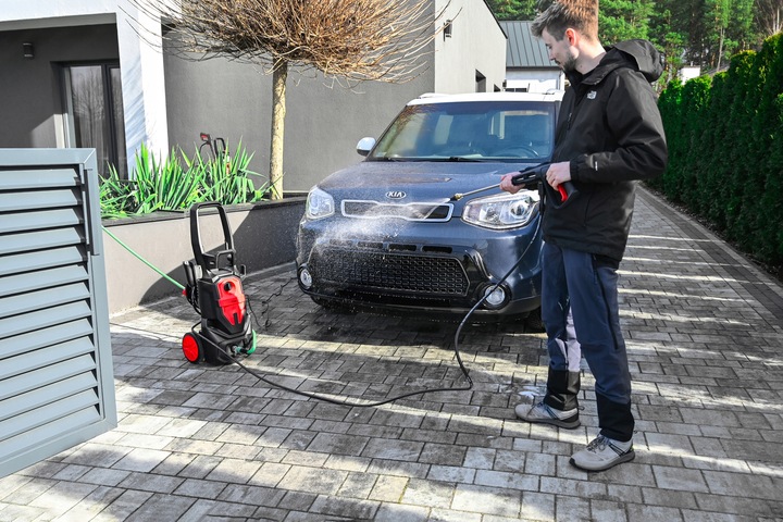 MYJKA CIŚNIENIOWA 350BAR MOSIĘŻNA POMPA 3000W INDUKCJA POTĘŻNA ZWIJACZ