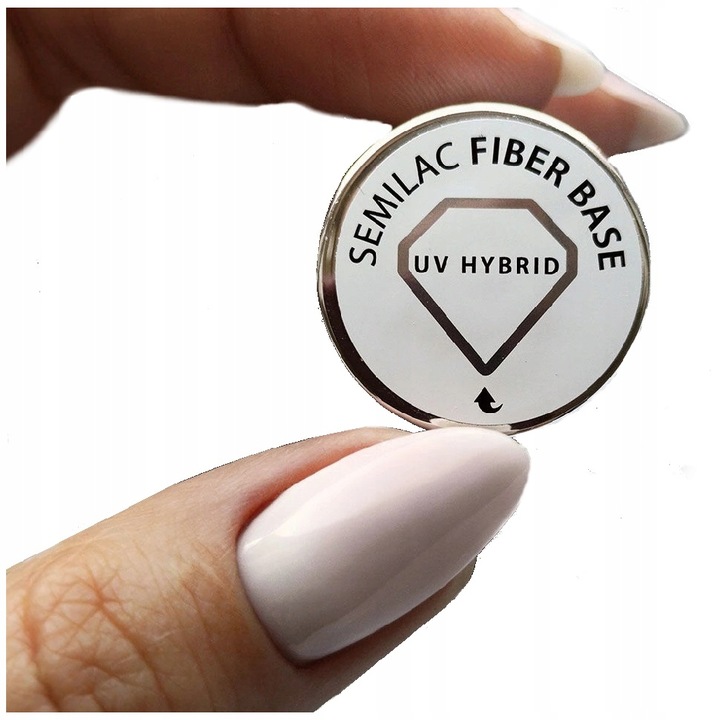 Semilac BAZA hybrydowa do paznokci FIBER mleczna 7ml