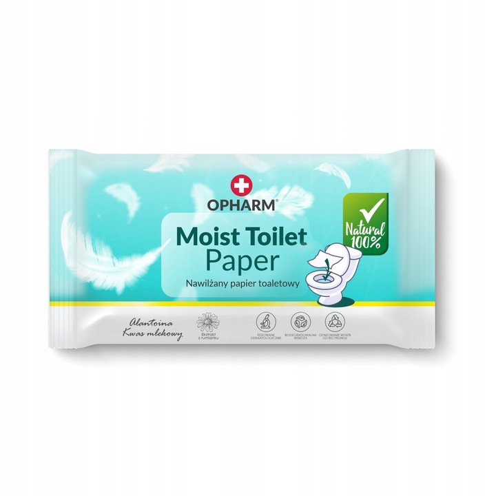 Nawilżany papier toaletowy Opharm Toilet Wipes 14 x 48 szt.