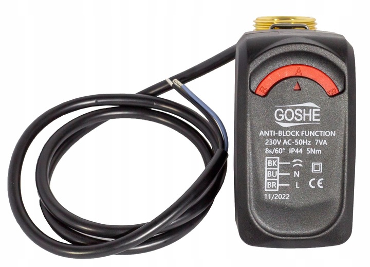 ZAWÓR STREFOWY PRZEŁĄCZAJĄCY 3-DROGOWY 1" CAL DN25 KVS 8m³/h Z