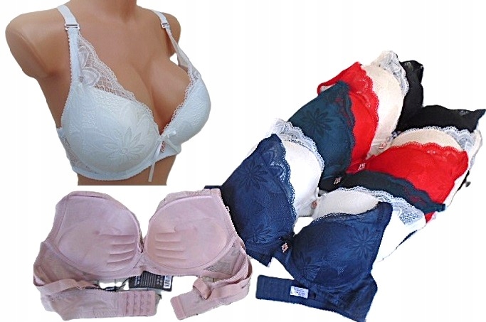 Biweier / biustonosz z dużym push- up koronkowy 90/95D kolory 86004