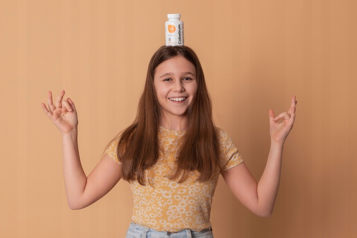 Suplementy dla dzieci Colostrum Junior Z PROBIOTYKIEM CUKIERKI NA ODPORNOŚĆ