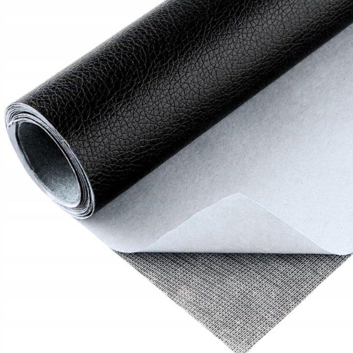 SKÓRA SAMOPRZYLEPNA EKO SKÓRA SKAJ TAPICERSKI KLEJ ŁATY CZARNY 140X50 CM