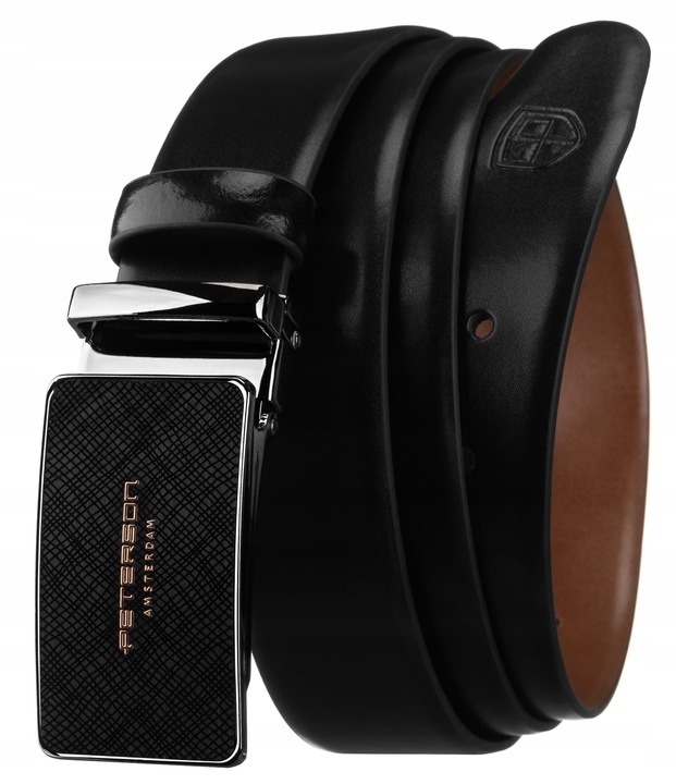 Męski pasek skórzany do spodni Peterson prezent dwustronny wymienne