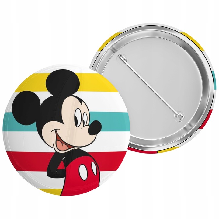 Zestaw Do Szkoły Czerwony Plecak + Piórnik + Pin MICKEY MOUSE Bajka Wzory