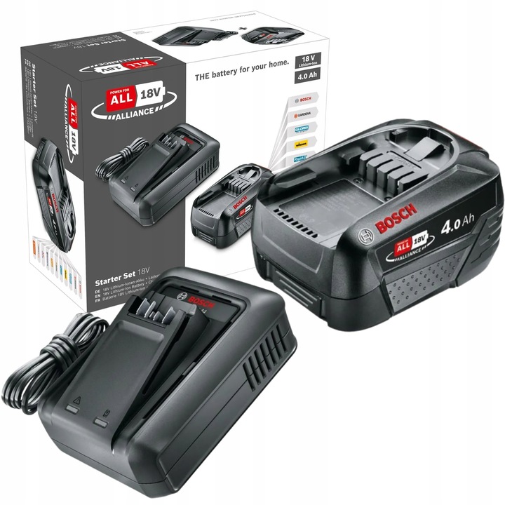 AKUMULATOR 4AH 18V LI-ION+ŁADOWARKA AL 18V-44 STARTER SET BOSCH