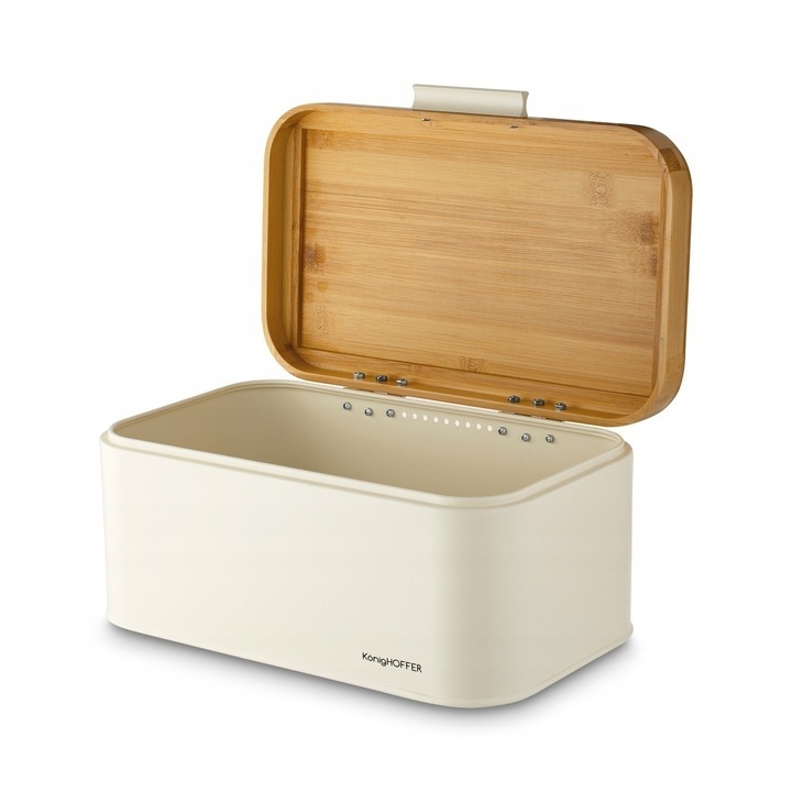 CHLEBAK Stalowy Pojemnik PIECZYWO CHLEB Konighoffer Capri 30,5x18x14 BEŻ