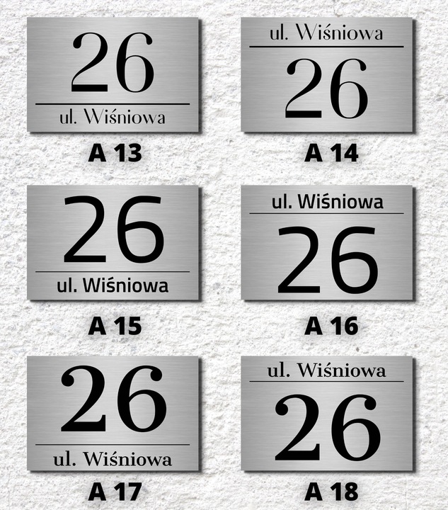 TABLICZKA TABLICA ADRESOWA NUMER DOMU ALUMINIOWA NAZWA NR ULICY ADRES 30X20