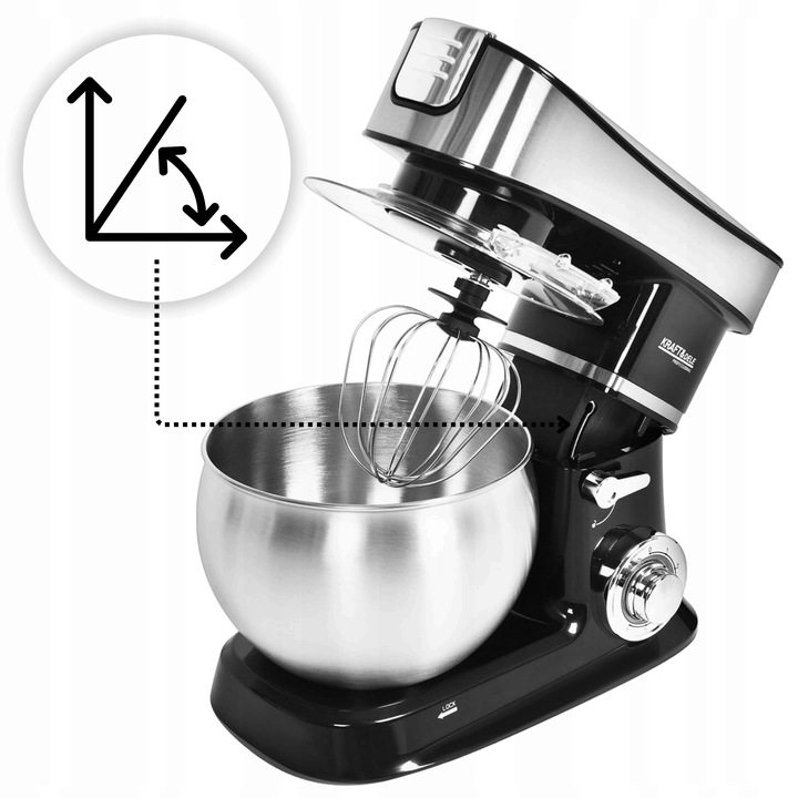 ROBOT PLANETARNY KUCHENNY MIKSER Z MISĄ BLENDER SZKLANY I MASZYNKA DO