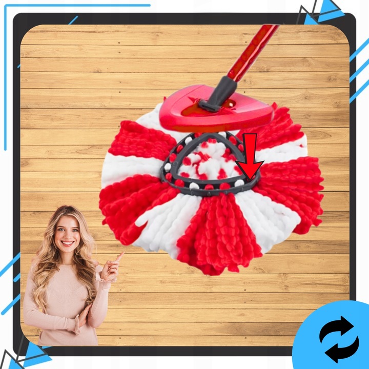 6x WKŁAD DO MOPA OBROTOWEGO MOP ZAMIENNIK VILEDA TURBO WKŁAD MEGA CHŁONNE