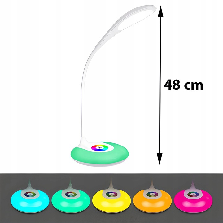 LAMPKA BIURKOWA LED NA BIURKO LAMPA 256 KOLORÓW RGB DO NAUKI DOTYKOWA