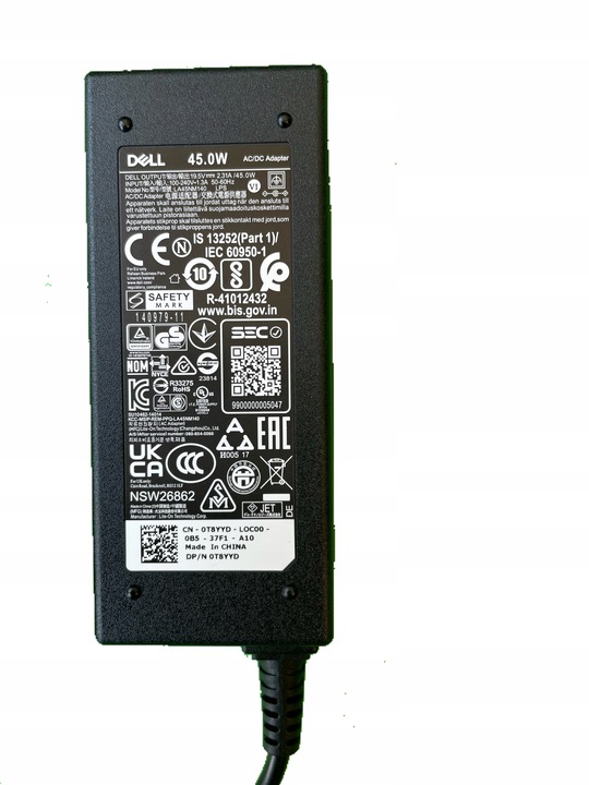 NOWY ORYGINALNY ZASILACZ ŁADOWARKA DELL 45W 19.5V 2.31A WTYK 4,5MM 2025