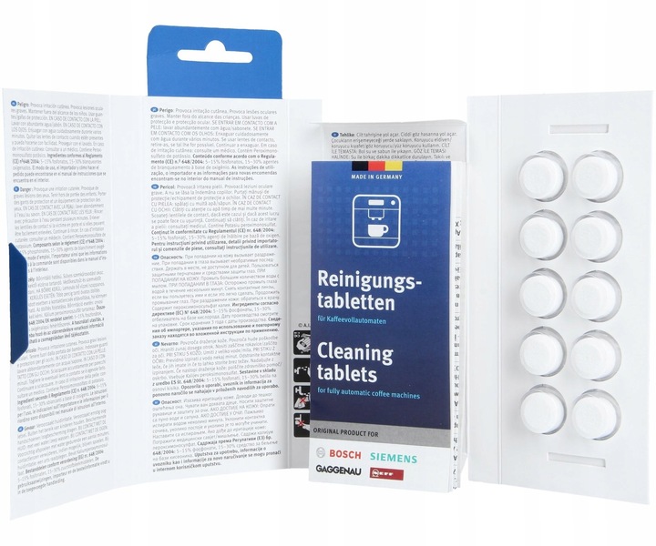 ORYGINALNE TABLETKI czyszczące ekspresów SIEMENS | 10szt TZ60001