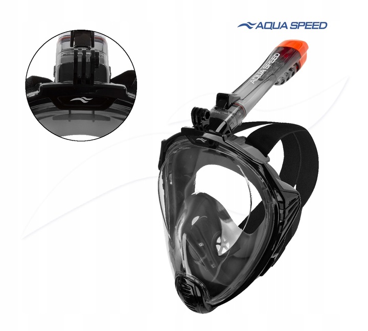 Maska pełnotwarzowa do nurkowania snorkelingu AQUA SPEED Drift L/XL