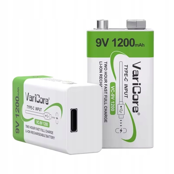 Akumulator bateria ogniwo VariCore VC-9V 1200-USB 9V Li-ion 1200mAh