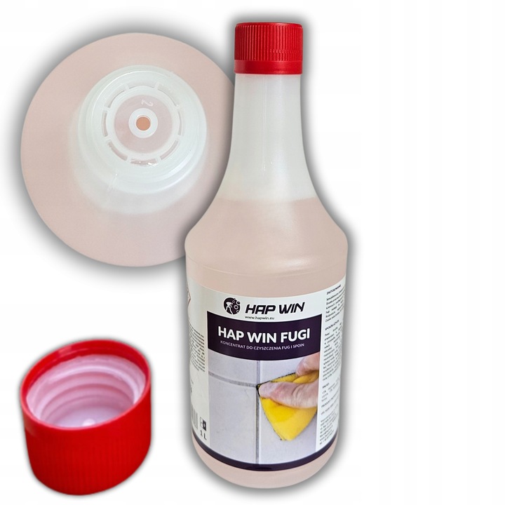Płyn Środek do Czyszczenia Fug Zestaw Hap Win 1L + Szczotka + Rękawiczki