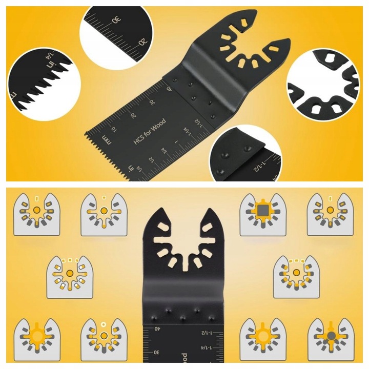 BRZESZCZOT WGŁĘBNY DO NARZĘDZIA WIELOFUNKCYJNEGO DREWNA OSCYLACYJNE