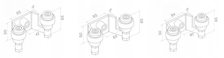 Wózek Wózki Rolki Do Bramy Przesuwnej Zestaw 80x80 8 Rolek Zestaw