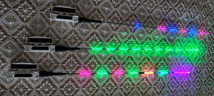 Komplet 3x Świecący Sygnalizator Fedeer - Drgająca Szczytówka + 3 Baterie