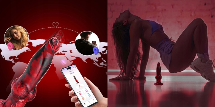 Analne Dildo Wibrujące z pilotem,7 trybów stymulacji Kontrola aplikacji APP