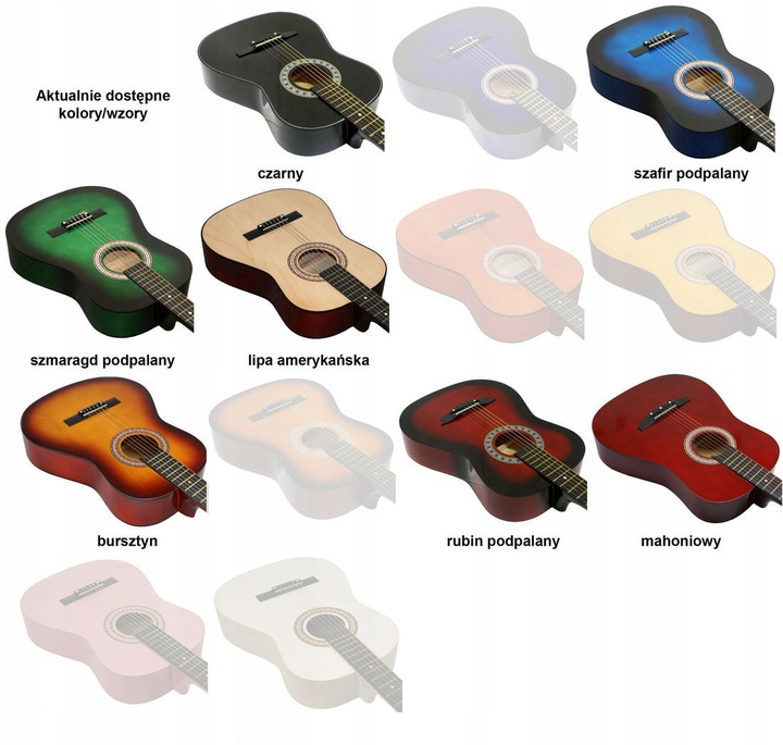 GITARA KLASYCZNA 3/4 ZESTAW DLA POCZĄTKUJĄCYCH