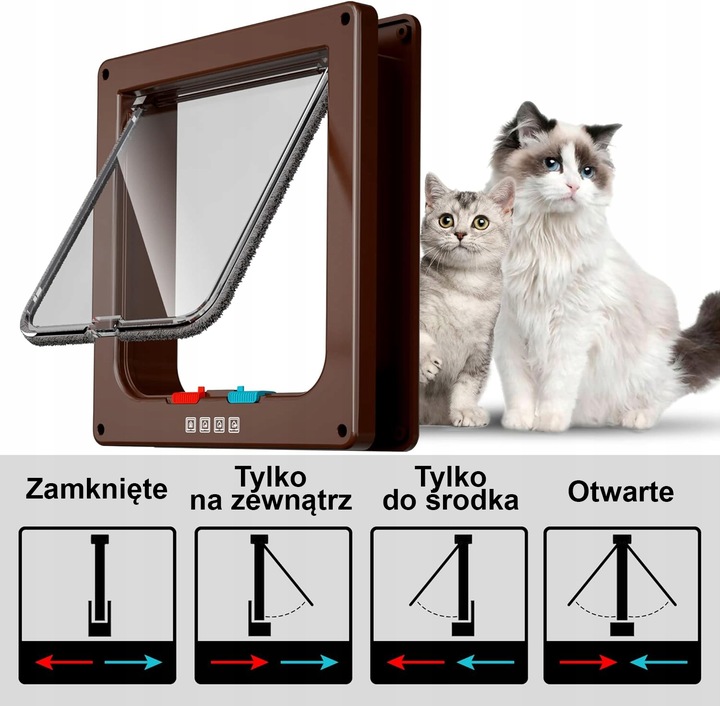 DRZWICZKI TUNEL Z KLAPĄ DLA KOTA/PSA BRĄZOWY M brąz