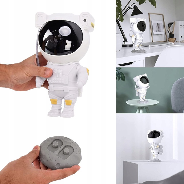 PROJEKTOR GWIAZD NIEBA DLA DZIECI RZUTNIK LED LAMPKA NOCNA ASTRONAUTA PILOT