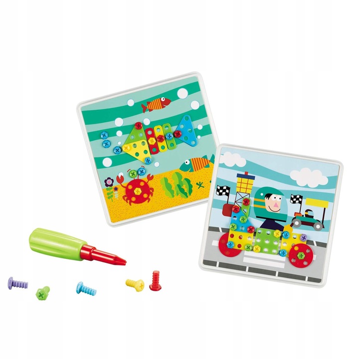 GRA UKŁADANKA MOTORYCZNA ŚRUBKOWY TRENING MAŁEJ RĄCZKI ASKATO