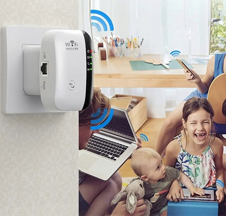 MINI WZMACNIACZ SYGNAŁU WI-FI REPEATER ACCESS POINT AP RJ45 300Mb/s 2,4GHz