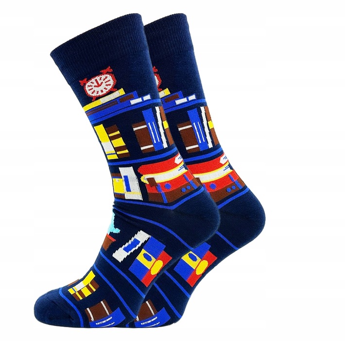 10 Par Skarpety Męskie Śmieszne Bawełna Wysokie Skarpetki 43-46 BAWEŁNIANE