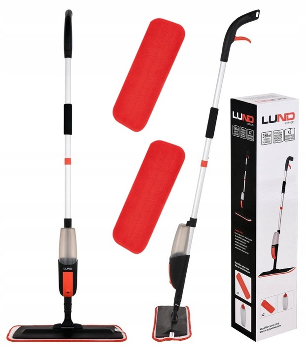 LUND MOP ZE SPRYSKIWACZEM SKŁADANY 2 X DODATKOWE NAKŁADKI MIKROFIBRA 67160