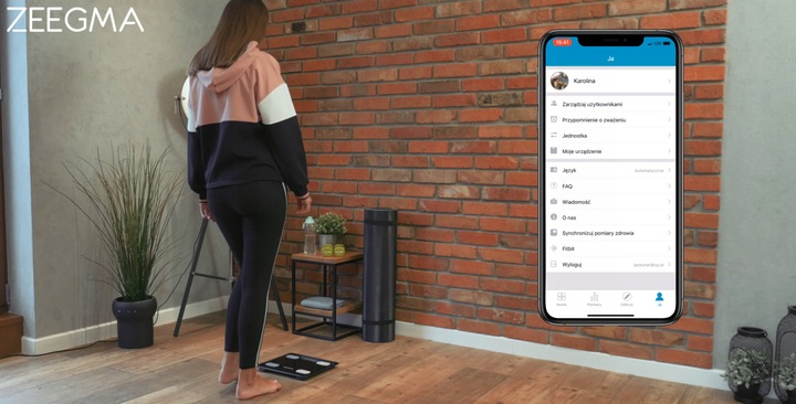 WAGA ŁAZIENKOWA ANALITYCZNA SMART ANALIZA 200kg IOS LCD ANDROID