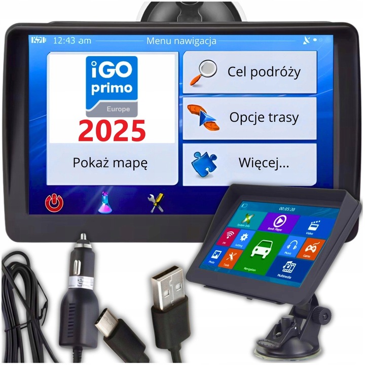 Nawigacja samochodowa dla ciężarówek GPS 7 iGO Primo TIR BUS Autobus