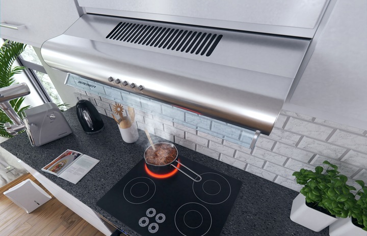 OKAP PODSZAFKOWY KUCHENNY 50cm BERDSEN INOX 10A