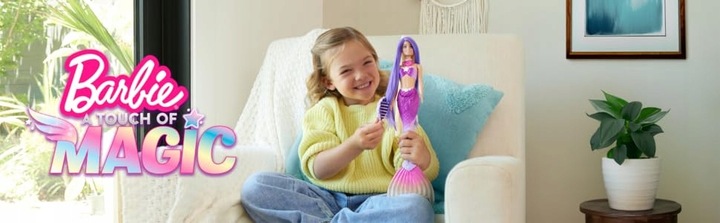 LALKA BARBIE SYRENKA MALIBU Z DŁUGIMI WŁOSAMI zmieniająca kolor