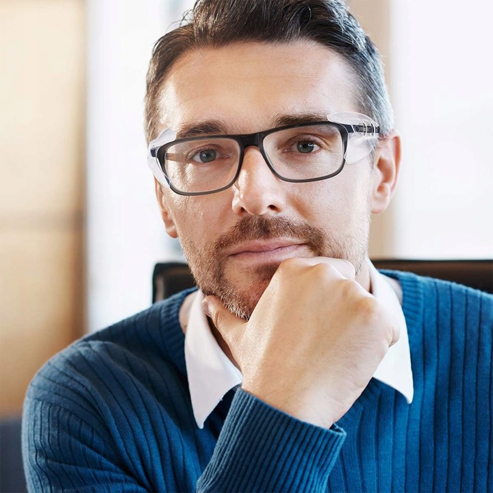 Osłony Boczne Nakładki Do Okularów Ochronnych Przezroczyste Miękkie 6