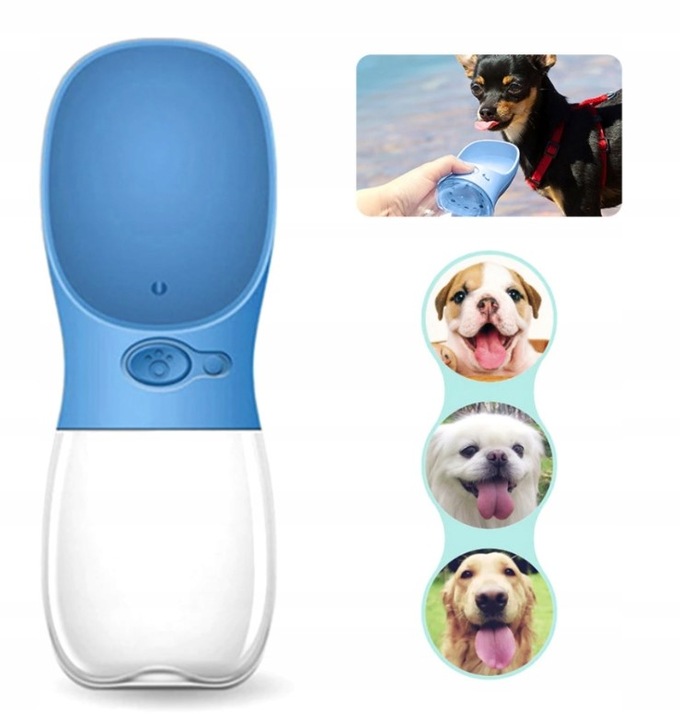 PRZENOŚNA BUTELKA MISKA NA WODĘ TURYSTYCZNA POIDŁO DLA PSA KOTA