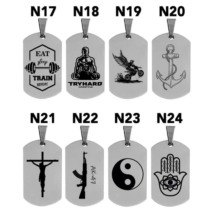 Nieśmiertelnik Z Grawerem Męski Srebrny 925 Wisior