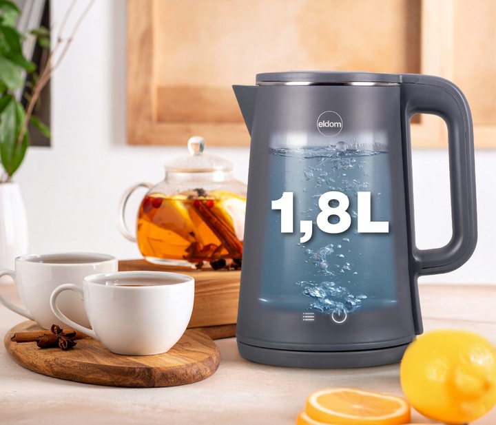 Czajnik bezprzewodowy z regulacją temperatury C515 szary 2000W 5