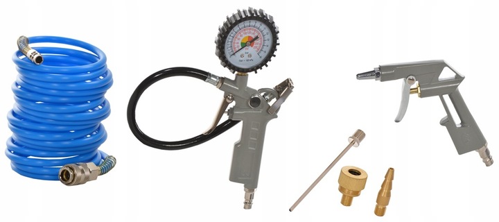 KOMPRESOR OLEJOWY SPRĘŻARKA 50L 9 BAR GRATIS ZESTAW 6w1 + 2x OLEJ 1L