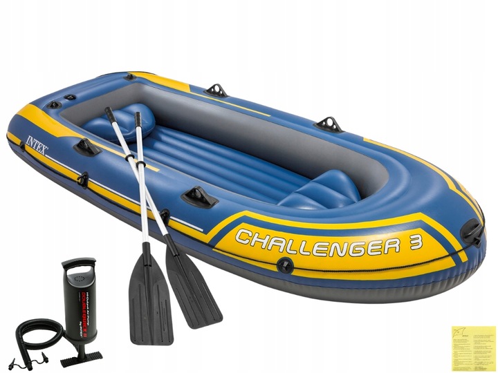 Ponton Intex Challenger 3-osob Pompka + Wiosła 68370 MODEL 2024