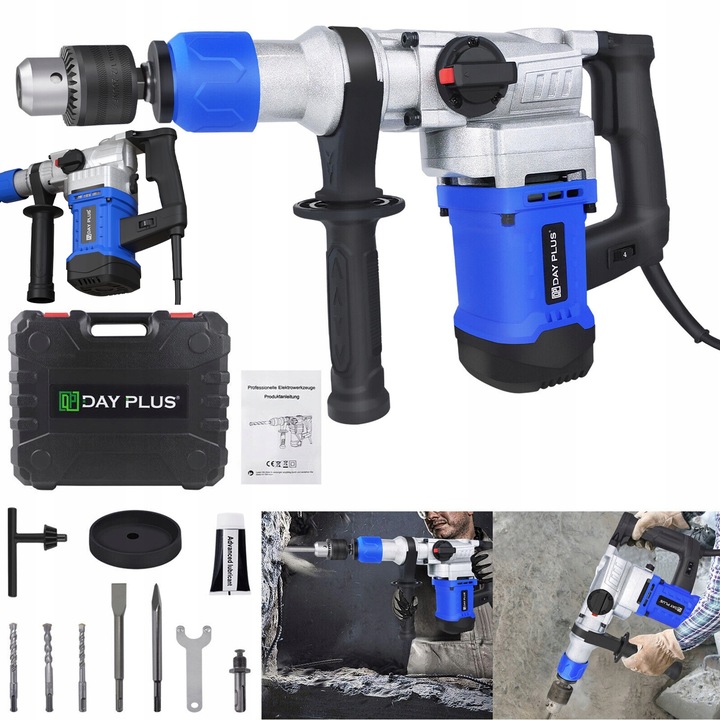 Wiertarka udarowa z kontrolą wibracji, sprzęgło bezpieczeństwa Młot