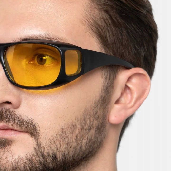 Okulary Przeciwsłoneczne Żółte Rowerowe do Jazdy Samochodem Nocą i w Dzień