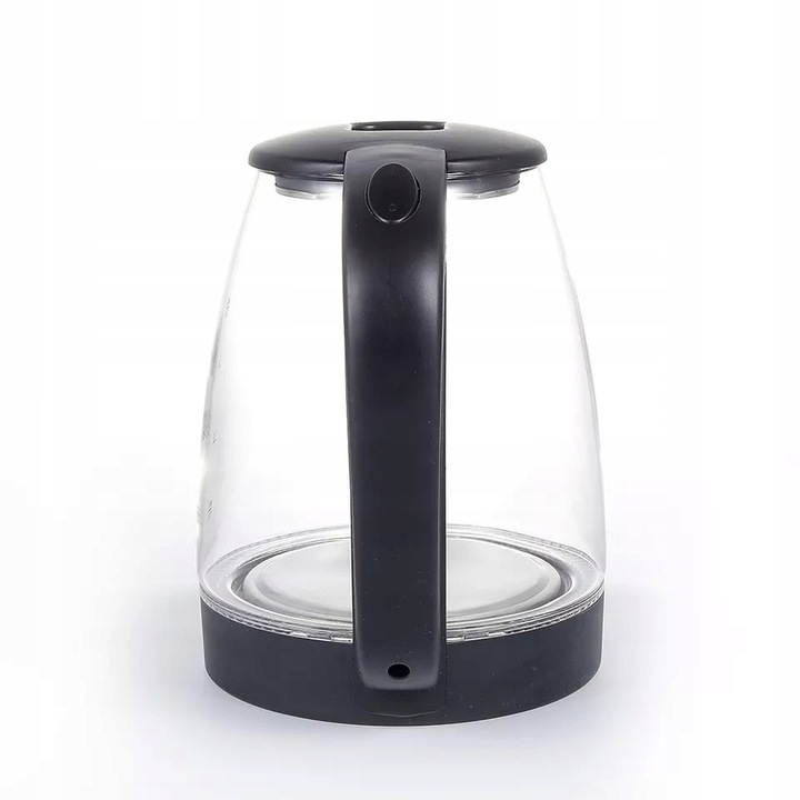 CZAJNIK ELEKTRYCZNY BEZPRZEWODOWY 2,0l 2200W SZKLANY LED CZARNY