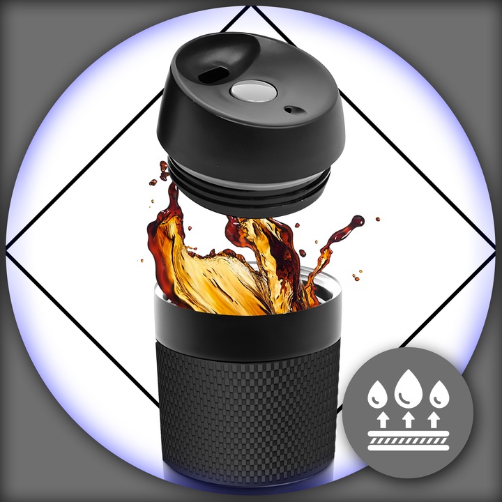 KUBEK TERMICZNY TERMOS ANTYPOŚLIZGOWY NA KAWĘ HERBATĘ DO SAMOCHODU DUŻY