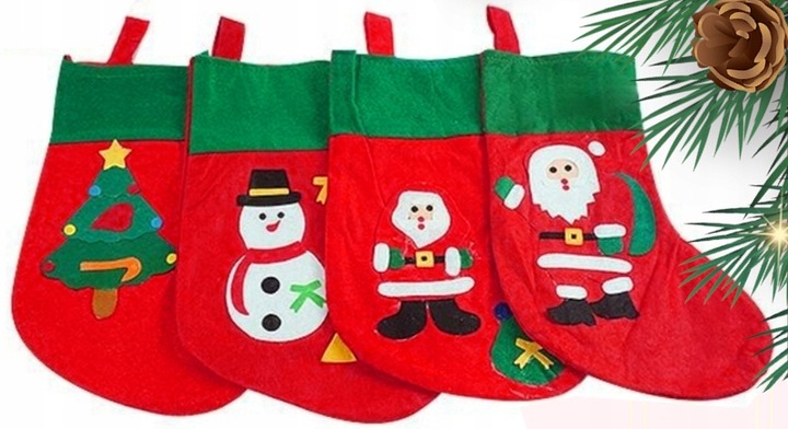 SKARPETA SKARPETY NA PREZENTY ŚW. MIKOŁAJA DEKORACJA MIX