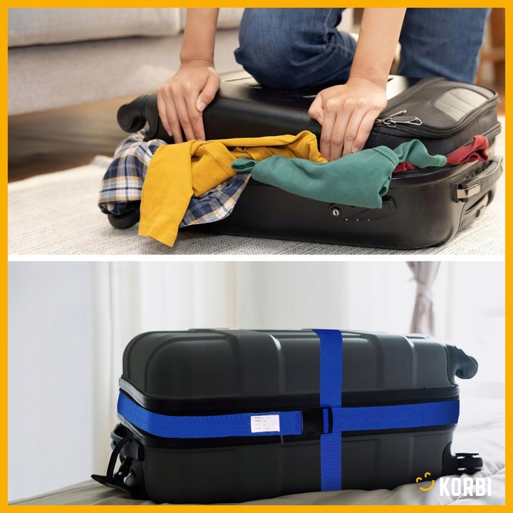 3x PAS ZABEZPIECZAJĄCY PODWÓJNY WALIZKI TORBY BAGAŻU PODRÓŻNY ZESTAW MIX2